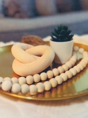 BALANCED HOME GOLD SERVING & DECOR TRAY